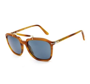Óculos Persol Senna 0203-S Marrom Listrado Azul 960/R5 57mm 