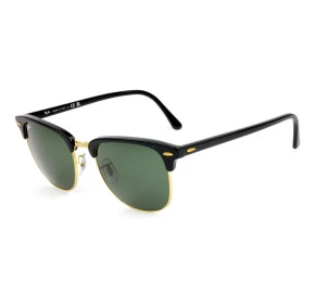 Óculos Ray Ban Clubmaster RB3016 Preto  Brilho G15 W0365 55mm 
