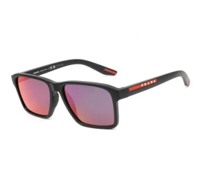 Óculos Prada Linea Rossa SPS5Y Preto Fosco Cinza Avermelhado Tunning 1BO-10A 58mm