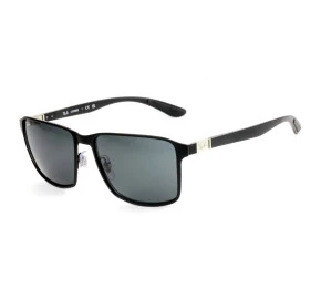 Oculos Ray Ban Liteforce RB3721CH Preto Fosco Cinza 186/87 59mm 