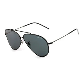 Óculos Ray Ban Aviador Reverse  Lenny Kravitz Preto Cinza Ray Ban RBR0101S 002/GR 62mm