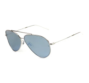 Óculos Ray Ban Aviador Reverse Lenny Kravitz Prata Azul Espelhado Ray Ban RBR0101S 003/30 62mm