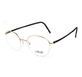 Óculos Silhouette 5572 Dourado Fosco 75 7580 50mm
