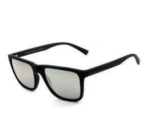 Armani Exchange AX4080SL - Preto Fosco/Cinza Espelhado 80786G 57mm - Óculos de Sol