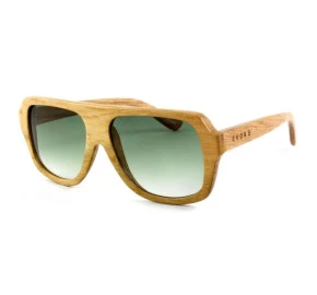 Óculos Evoke Wood Series Bamboo Collection 01 Clear Wood Laser Green Gradient