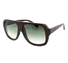 Óculos Evoke Wood Series Bamboo Collection 01 Dark Wood Laser Green Gradient