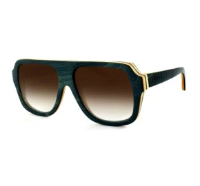 Óculos Evoke Wood Series Bamboo Collection 01 Maple Collection Black Laser Brown Gradient