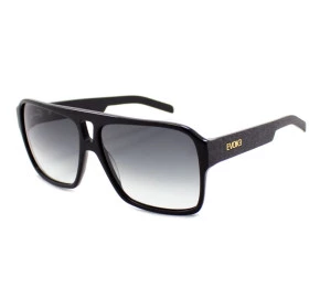 Óculos Evoke EVK 09 Black Shine Sanded Gold Gray Gradiente