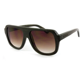 Óculos Evoke Wood Series Bamboo Collection 01 Black Wood Laser Brown Gradient