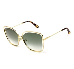 Chloé CE 133S Dourado/Verde Degradê 733 60mm - Óculos de Sol