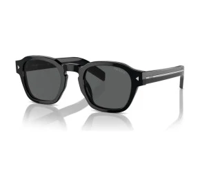 Óculos De Sol Prada 0PR A16s 16K-731 52 - Preto Brilho / Cinza