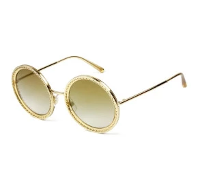 Dolce & Gabbana DG2211 - Óculos de Sol Dourado Degradê  02/6E  Lentes 53mm