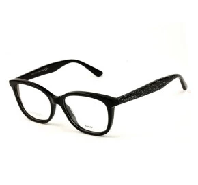 Jimmy Choo JC188 - Preto/Brilho NS8 52mm - Óculos de Grau