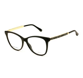 Jimmy Choo JC199 - Preto/Dourado 807 53mm - Óculos de Grau