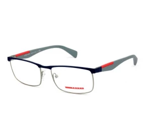 Prada Linea Rossa VPS54F - Azul/Cinza Fosco TWQ-101 55mm - Óculos de Grau