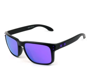 Oakley Holbrook - Óculos de Sol Matte Black/Violet Iridium Lentes 55mm