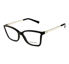 Michael Kors MK4058 - Preto/Dourado 3332 54mm - Óculos de Grau