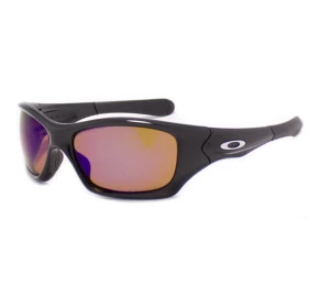 Oakley Pit Bull Polished Black Shallow Blue Polarized 9127 10