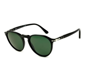 Óculos Perso Redondo 3286-S Preto Brilho Verde 95/31 53mm