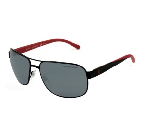 Polo Ralph Lauren PH3093 Preto/Cinza Polarizado 9277/81 62mm - Óculos de Sol