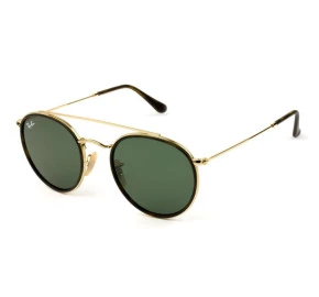 Ray Ban Round Ponte Dupla RB3647N - Dourado/G15 001 51mm - Óculos de Sol
