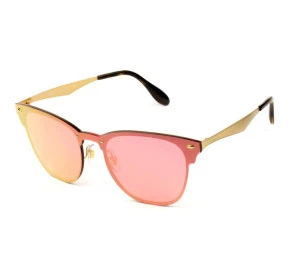 Ray Ban Blaze Clubmaster RB3576-N - Dourado/Rose Semi-Espelhado 043/E4 47mm - Óculos de Sol