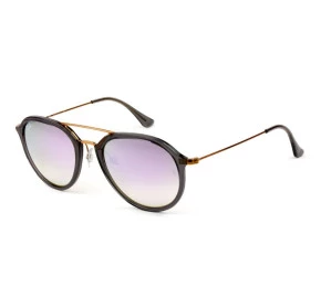 Ray Ban Highstreet RB4253 - Cinza Translúcido/Roxo Espelhado Degradê 6237/7X 53mm - Óculos de Sol