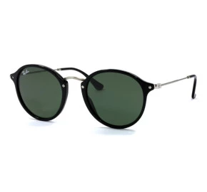 Óculos Ray-Ban Round Fleck  RB2447 Preto Brilho/ G-15 901 49 