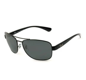 Ray Ban RB3518L Preto Brilho/CInza Polarizado 006/81 63mm - Óculos de Sol