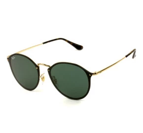 Óculos Ray Ban Blaze Round RB3574N - Dourado/G15 001/71 59mm - Óculos de Sol