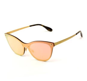 Ray Ban Blaze Cat Eye RB3580-N - Dourado/Rose 043/E4 43mm - Óculos de Sol