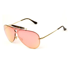 Ray Ban Blaze Shooter RB3581-N - Dourado/Rose Semi-Espelhado 001/E4 32mm - Óculos de Sol