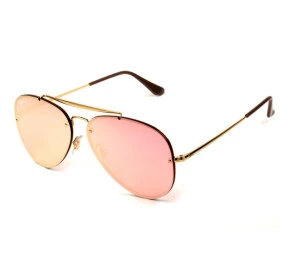 Ray Ban Blaze Aviador RB3584-N - Dourado/Rose Semi-Espelhado 9052/E4 61mm - Óculos de Sol
