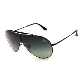 Ray Ban Wings RB3597 - Preto/Cinza Degradê 002/11 33mm - Óculos de Sol