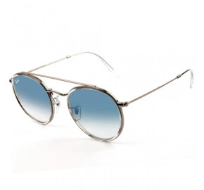 Ray Ban Round Ponte Dupla RB3647-NL - Rose/Azul Degradê 9068/3F 51mm - Óculos de Sol