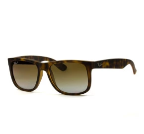 Ray Ban Justin RB4165 - Turtle/Marrom Degradê Polarizado 865/T5 55mm - Óculos de Sol