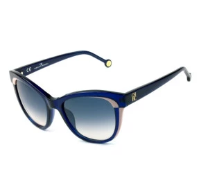Óculos Carolina Herrera SHE 787 - Azul Translúcido 0AGQ 52mm - Óculos de Sol