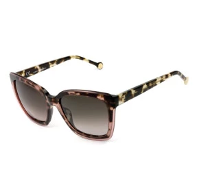 Óculos Carolina Herrera SHE 788 - Rose/Turtle/Marrom Degradê 01GQ 55mm - Óculos de Sol