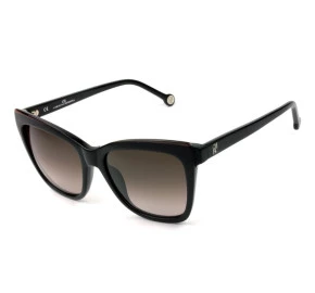 Óculos Carolina Herrera SHE 791 - Preto/Marrom Degradê 09P2 54mm - Óculos de Sol