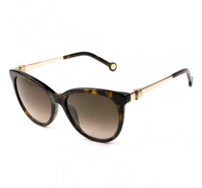 Óculos Carolina Herrera SHE750 - Turtle/Marrom Degradê 0722 54mm - Óculos de Sol