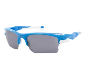 Oakley Fast Jacket Sky Blue w/ Black Iridium Clear 9156 04