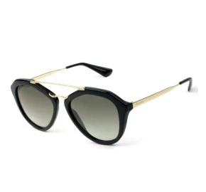 Prada SPR 12QS - Preto/Cinza Degradê 1AB-0A7 54mm - Óculos de Sol