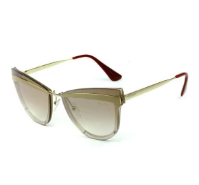 Óculos Prada SPR 12U -  Dourado/Marrom Degradê KNG-4O0 65mm - Óculos de Sol