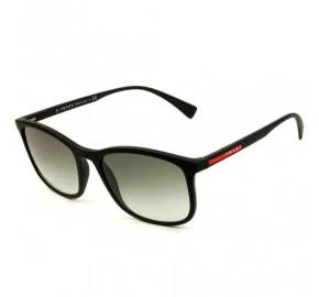 Prada Linea Rossa SPS01T - Preto Fosco/Marrom DG0-0A7 56mm - Óculos de Sol