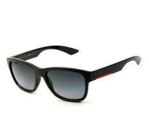 Prada Linea Rossa SPS 03Q - Preto/Cinza Degradê 1AB-5W1 57mm - Óculos de Sol