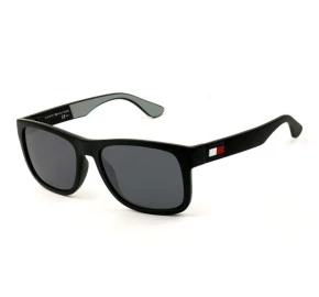 Tommy Hilfiger TH1556/S - Preto Fosco/Cinza 08AIR 56mm - Óculos de Sol