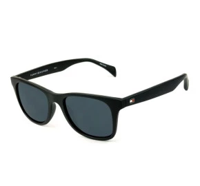Tommy Hilfiger TH181 - Preto Fosco/Cinza 003IR 52mm - Óculos de Sol