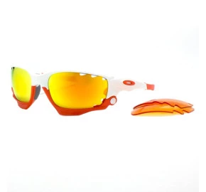 Oakley Racing Jacket Vented Matte White Fire Iridium 9171 03