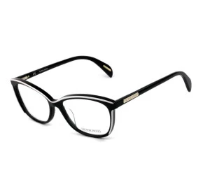 Victor Hugo VH 1757 - Óculos de Grau Preto/Branco 06HC Lentes 53mm
