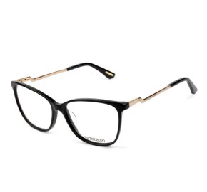 Victor Hugo VH1765 - Óculos de Grau Preto e Dourado 0700 Lentes 54mm